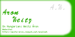 aron weitz business card